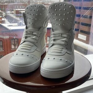 John Galliano White High-Top Sneakers